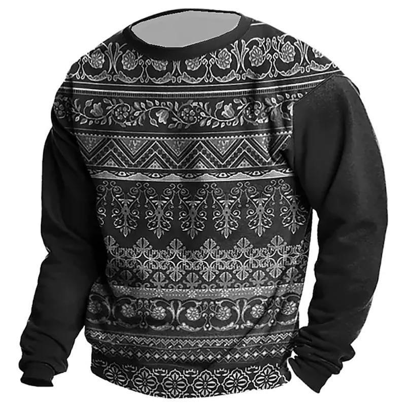 Fashion Bohemian Floral 3D Print T Shirts Men Woman Retro Casual Long Sleeved T-shirt Oversized Harajuku Kids Tees Tops Clothing