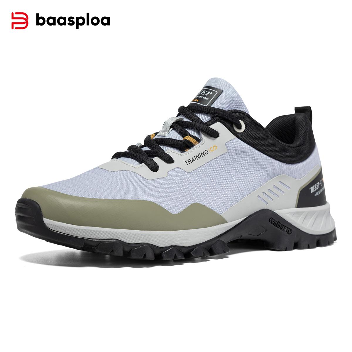 

Baasploa, Новое поступление, летние мужские нескользящие кроссовки, износостойкие походные туфли, мужские уличные водонепроницаемые кроссовки, легкие мужские прогулочные туфли 41 серый