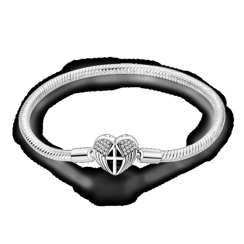 925 Silver Bracelet Butterfly Flower Clover Green Cat Claw Love Zircon Jewelry Gifts for Women 17-20CM