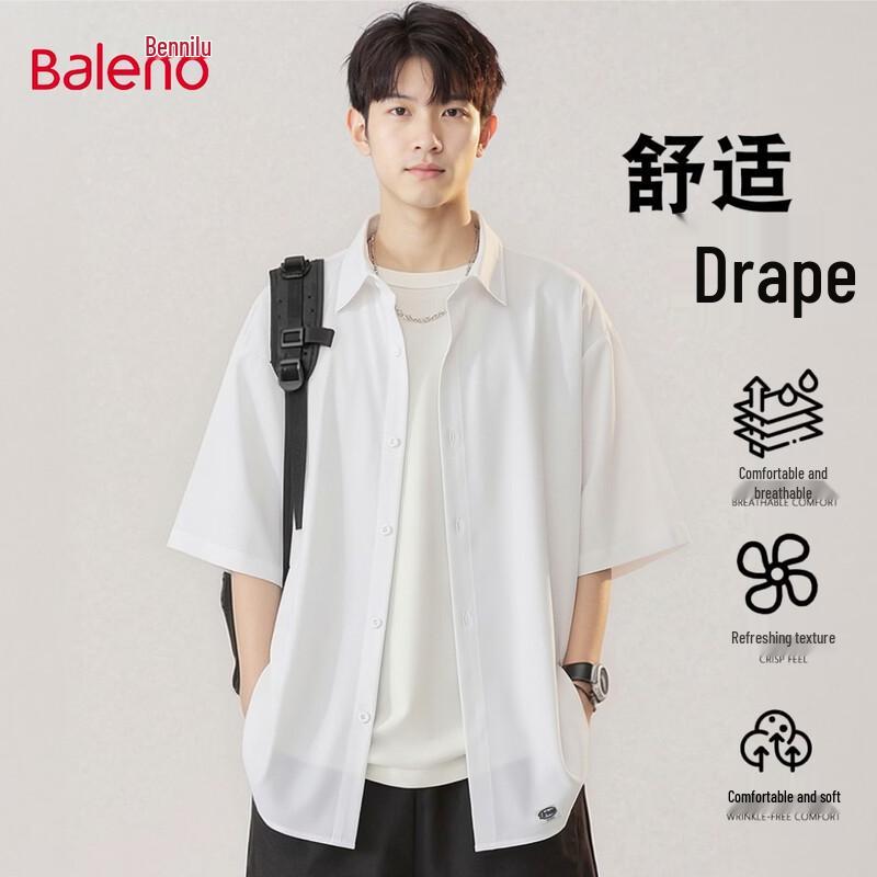 Baleno Men s Loose Fit Short Sleeve Casual Shirt 2XL