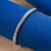 Charming 925 Sterling Silver Exquisite Sparkling Open Bangle for Women, Fashionable Wedding Party Jewelry