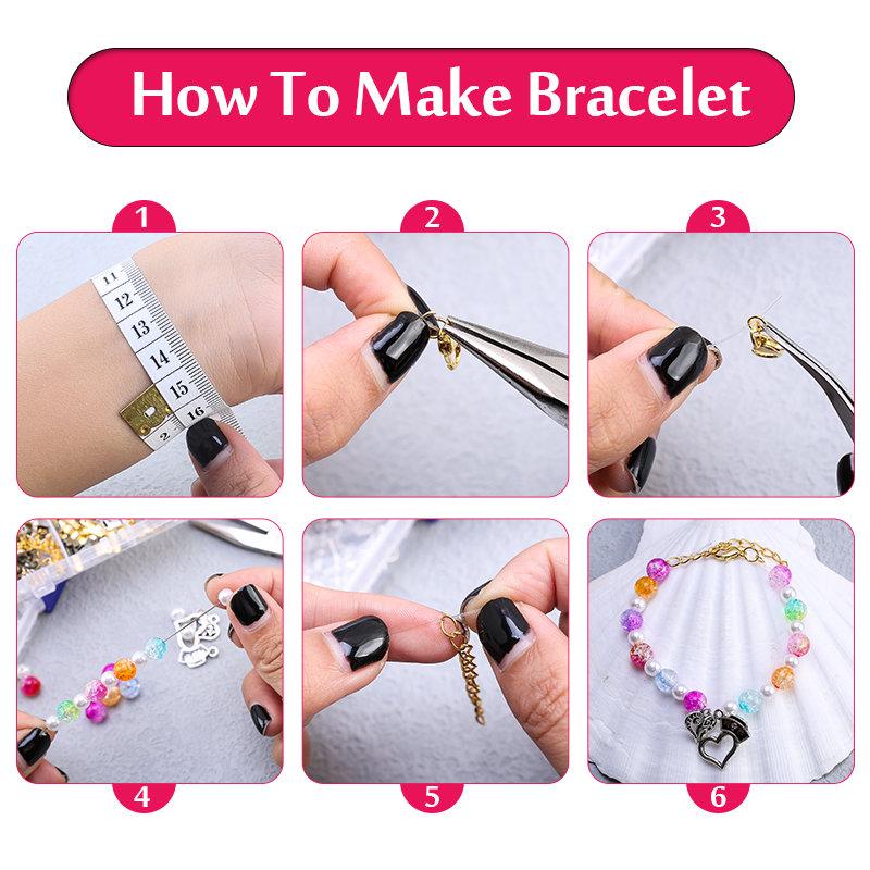 DIY Jewelry Making Tools: Open Jump Rings, Lobster Clasps, Crimp Beads, Earring Hooks for Craft Repair & Beginners