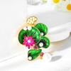 New Chinese Lotus Leaf Brooch Classical Elegant Fashion Cheongsam Accessories Collar Pin Pearl Tassel Clothing