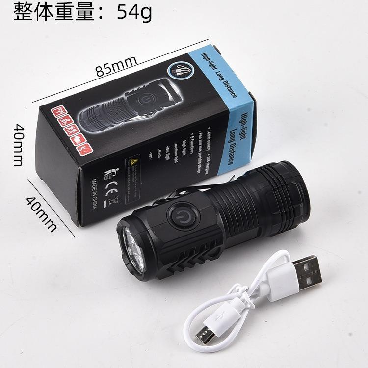 Long Lasting Rechargeable Lamps Work Light Mini Led Flashlight High Power Rechargeable Flashlights Searchlight Torch Lamp Lights