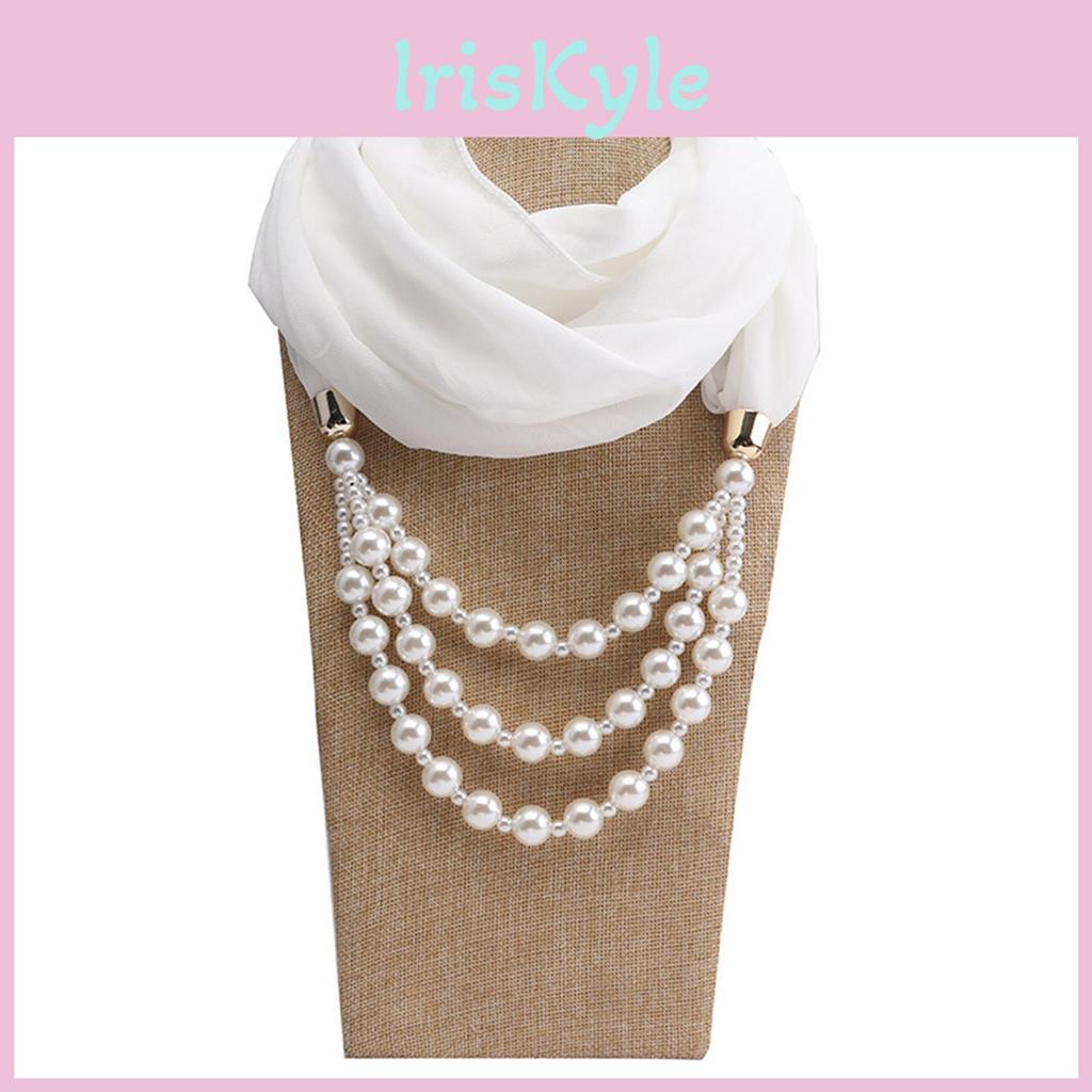 Circular Gorgeous Ring Scarf Beads Womens Scarf Accessories Necklace Ethnic Scarf