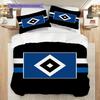 Hamburger SV Pattern Bedding Quilt Set Quilt Cover Pillowcase Home Decoration Birthday Gift (1 * Duvet Cover + 2 * Pillowcase, Without Core)
