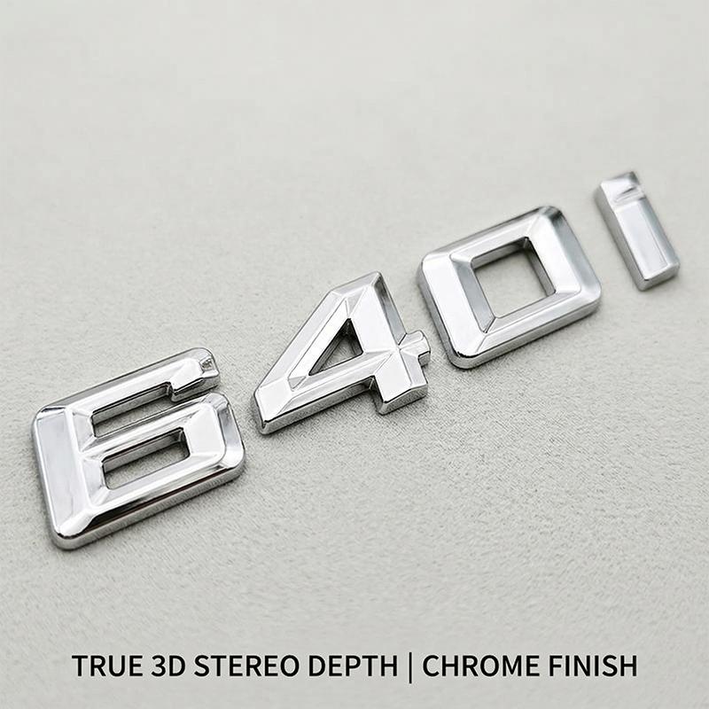 NEW 3D Glossy Black Chrome 630i 640i 650i Rear Trunk Emblem Letter Badge Sticker For BMW 6 Series F06 F12 F13 G32 Car Accessorie Ua2