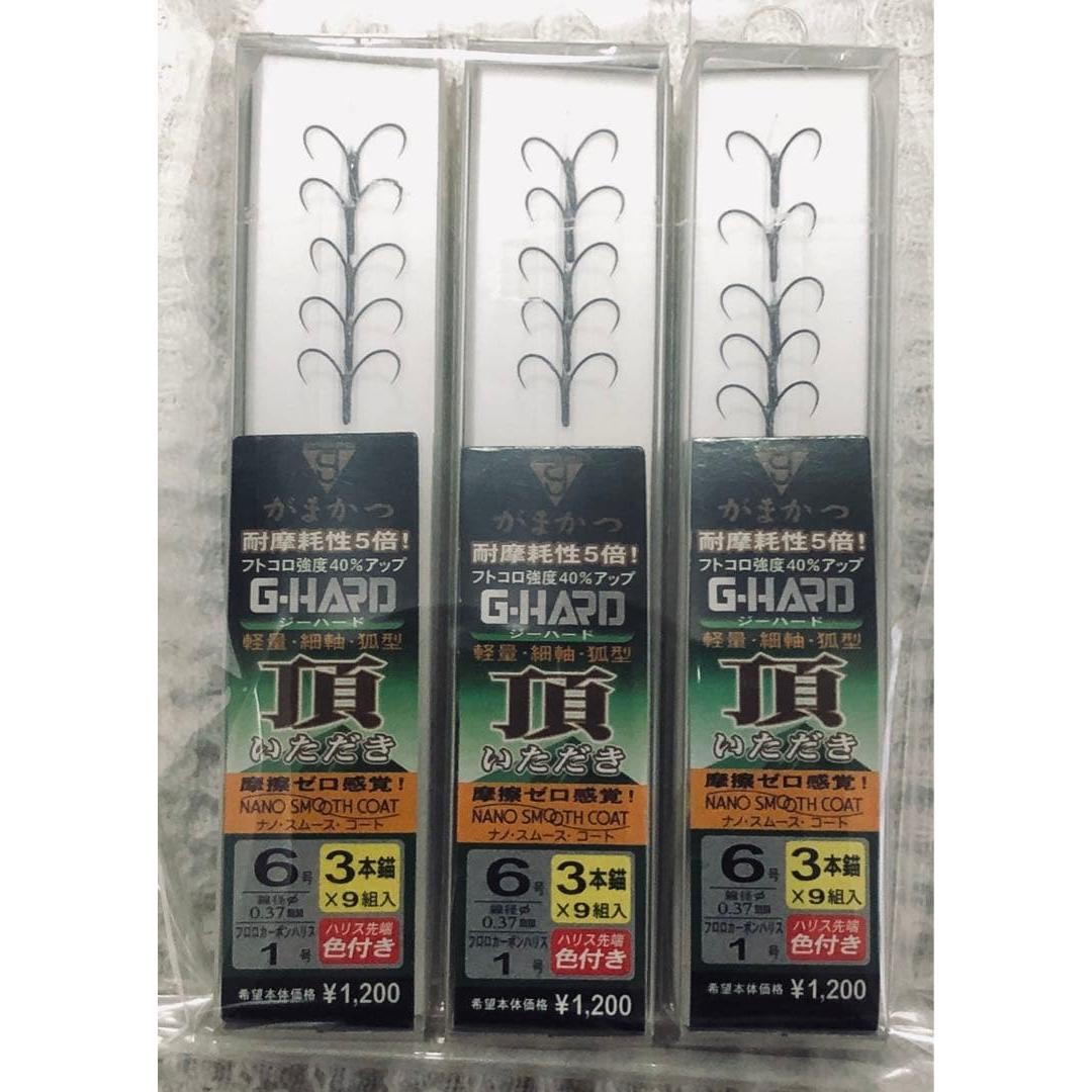 Used Ayu fishing, sweetfish hook, Gamakatsu G-HARD top 3 anchors No. 6, No. 1, set of 3