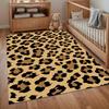 Leopard Print Area Rug for Living Room Bedroom Bold Animal Print Safari Chic Exotic Home Decor Soft Non Slip Washable Floor Mat
