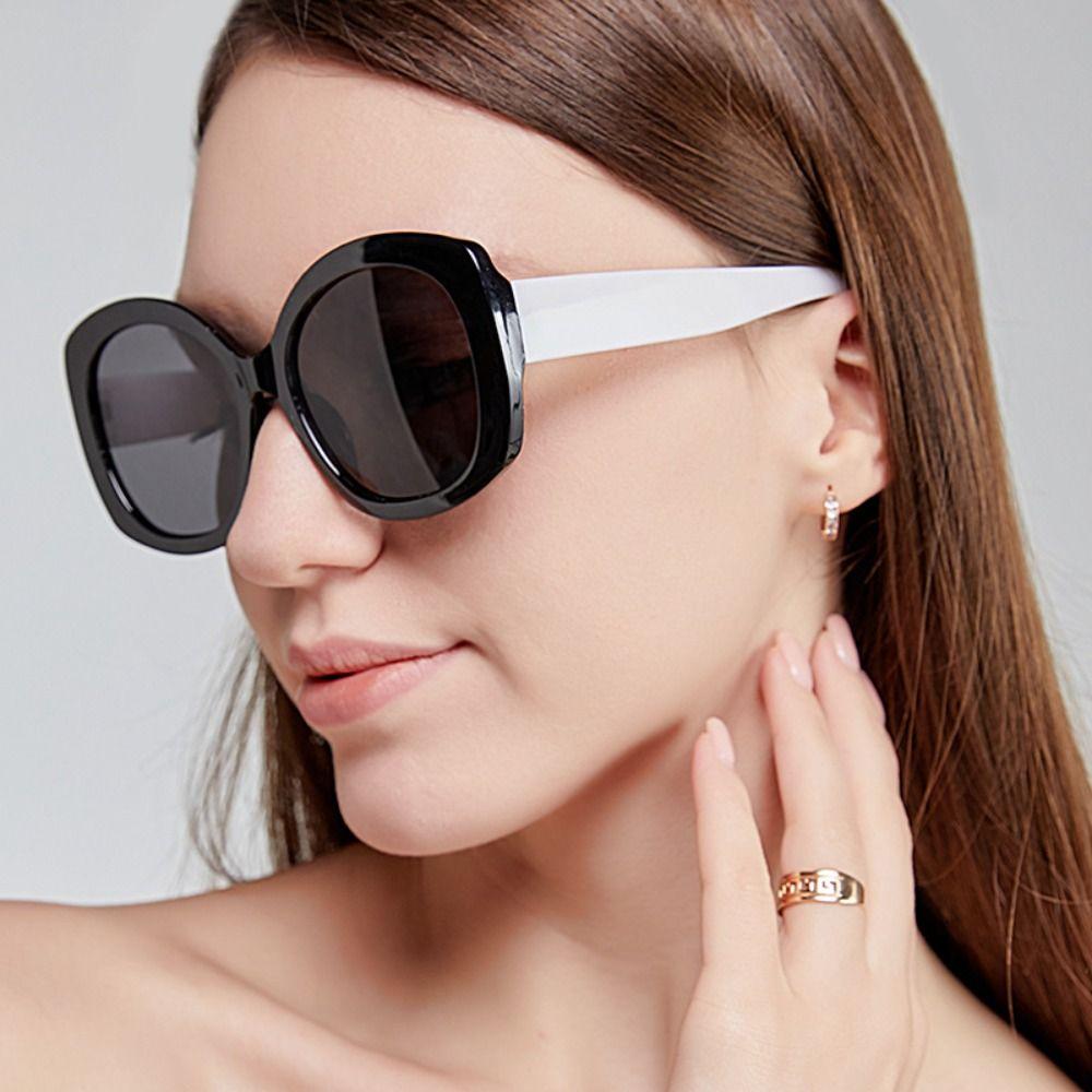 

Ретро солнцезащитные очки в большой оправе для женщин и мужчин, солнцезащитные очки UV400, новые круглые солнцезащитные очки