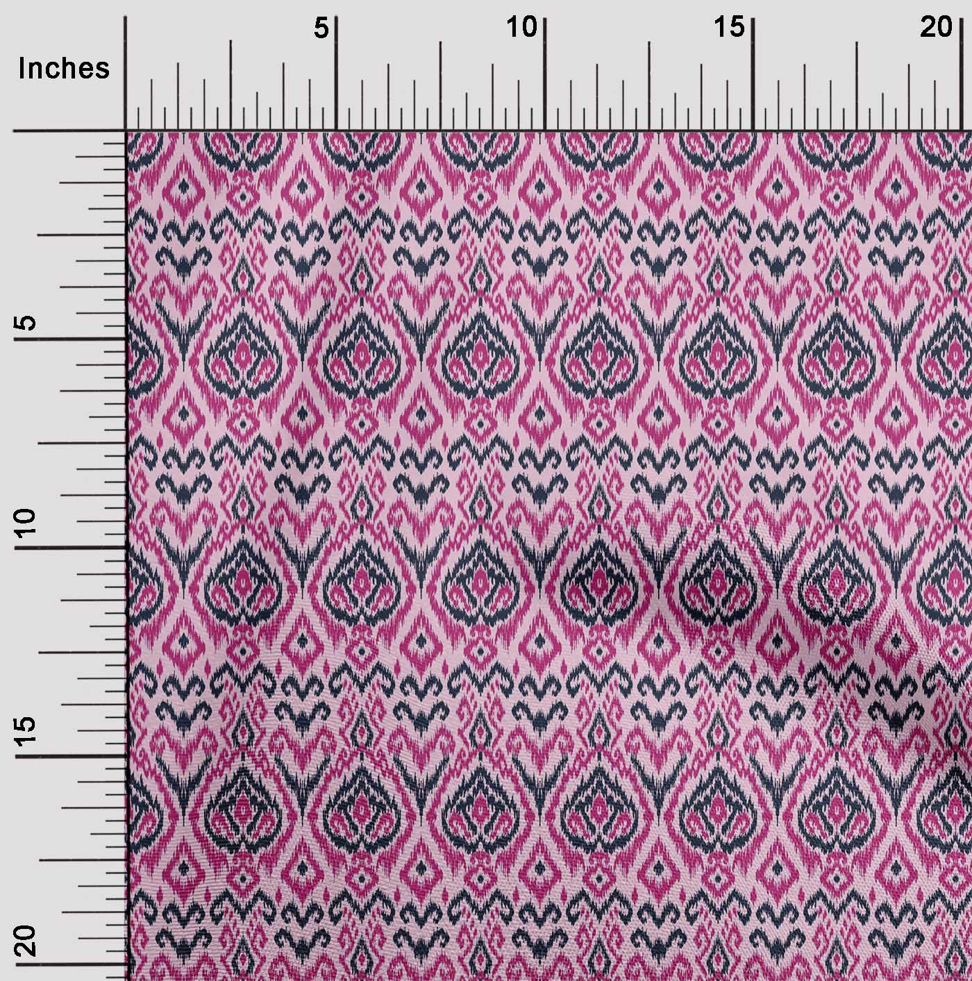 

oneOone Бавовняна гнучка тканина Diamond & Swirl Ikat Decor Fabric Printed BTY 40 дюймів 42 Inch Wide - Viscose Chiffon рожевий