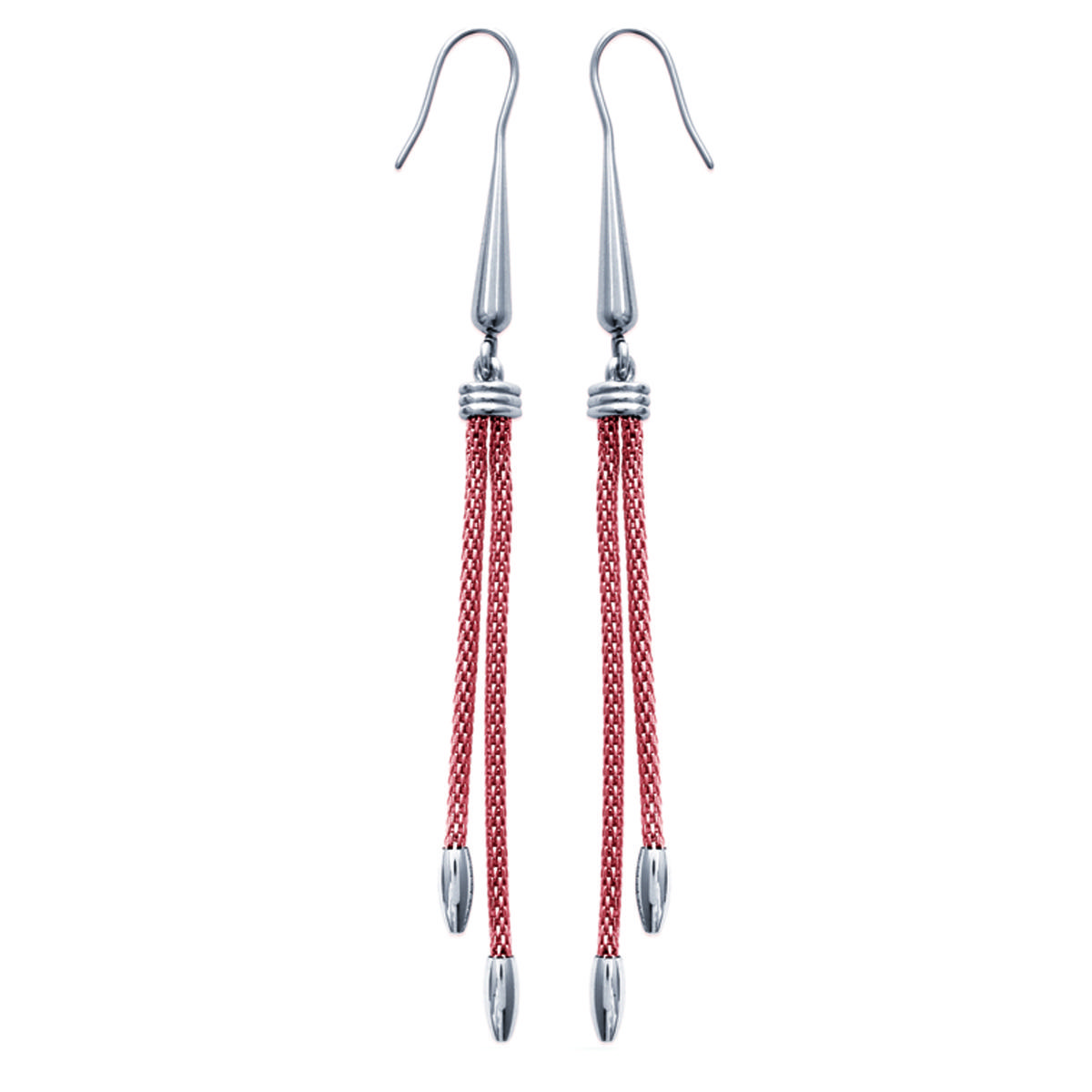 

Les Trésors De Lily [M8819] — двухцветные стальные серьги Choréographie (розовое золото) — 10 см