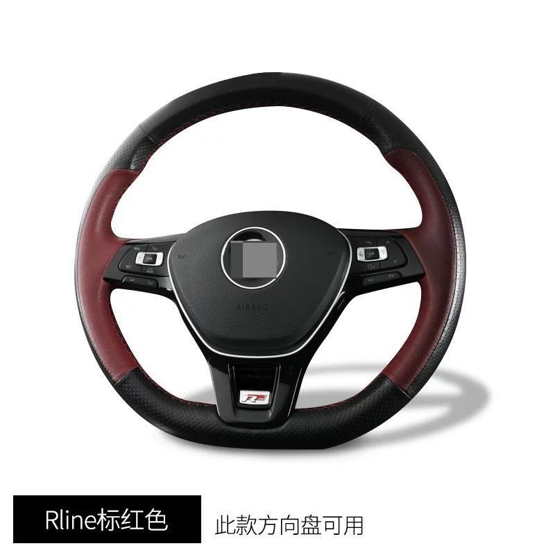 1Pc New R Rline Car Steering Wheel Logo Emblem Sticker Decals for Jetta Touran POLO Golf MK4 MK5 MK7 Tiguan Passat TSI TDI