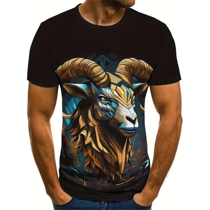 Men's New Summer Trend Top Fashion Cartoon Print Cool T-Shirt