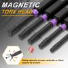 T7-T50 Torx Head Impact Screwdriver Bits 1/4" Hex Shank Magnetic No Hole Tamper Proof 6 Point Star Screw Driver Bits Power Tools