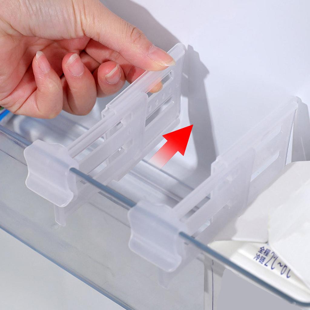 4 pezzi divisore per frigorifero retrattile clip separatore per frigorifero estensibile organizer S