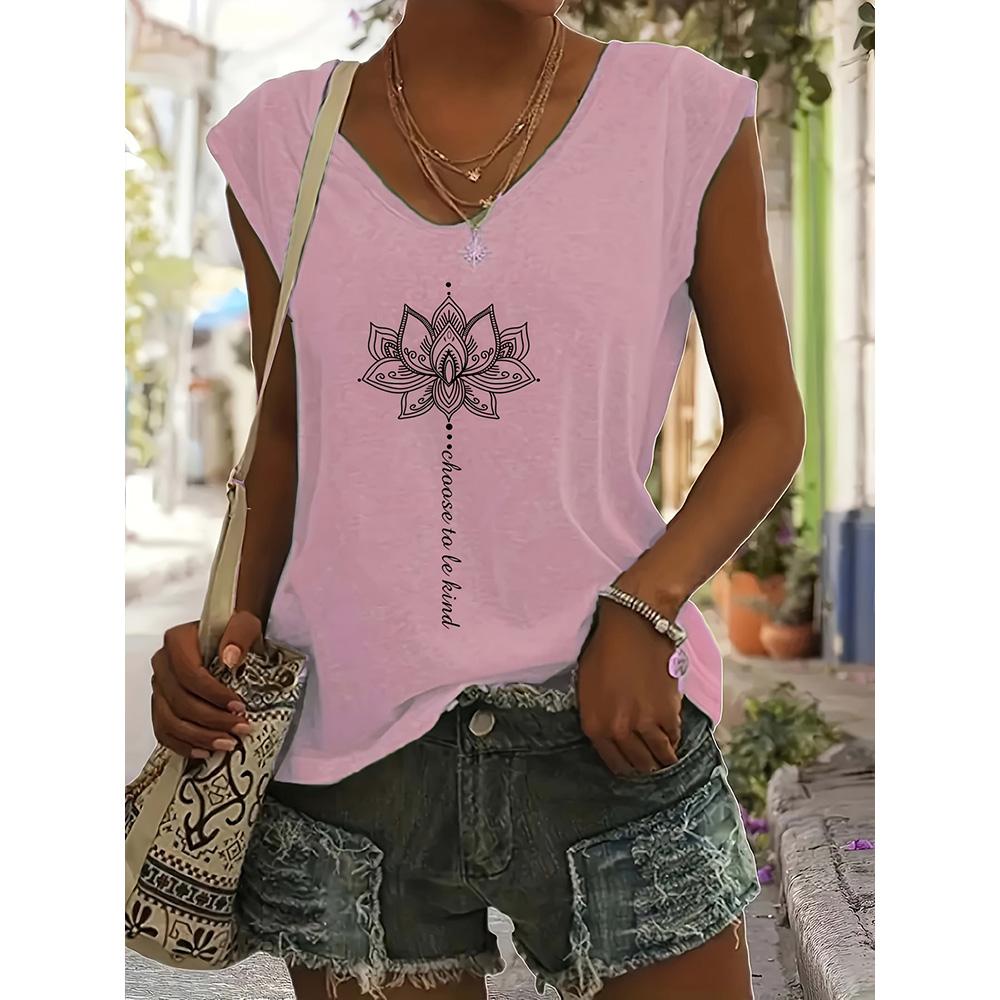 Summer New Women Tank Tops Floral Camisole Women Fashion V-Neck Short Sleeve Tanks Top T shirt Female Tops Tees Y2K Vest Large
