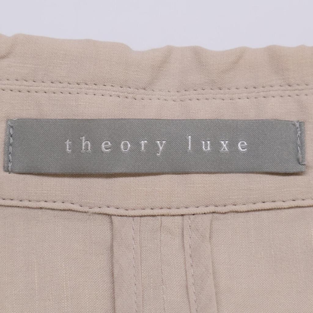 theory luxe 03-1204101 Linen double tailored jacket Jacket 38 beigeUsed