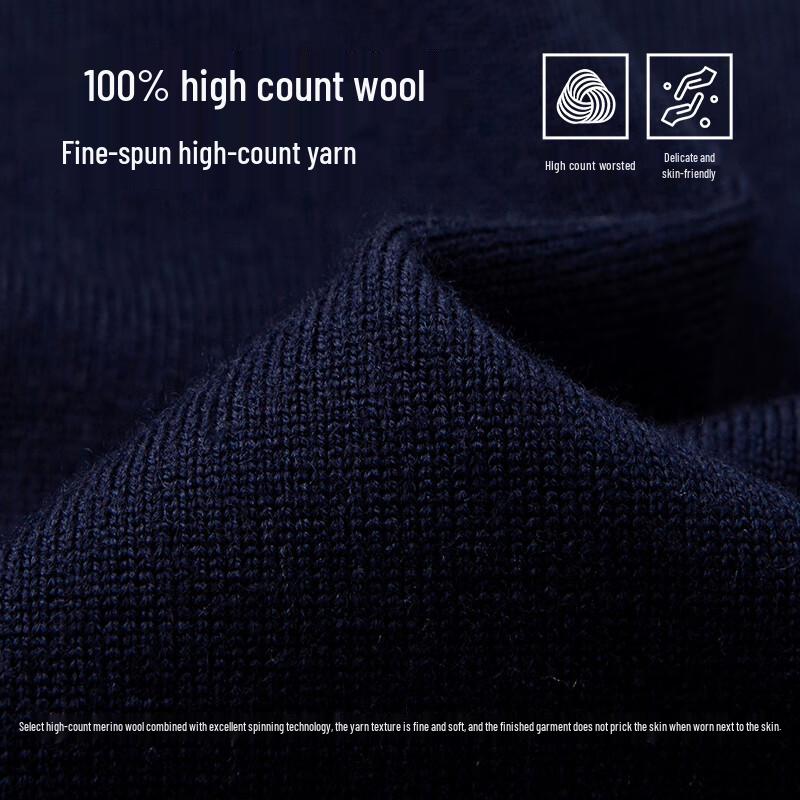 Navigare Men's Lapel Knit Wool Cardigan