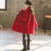 WTEMPO Girl's Cotton-padded Winter Mid-length Trenches Large Size Casual Thickened Warm Buttons Windcheaters with Pockets