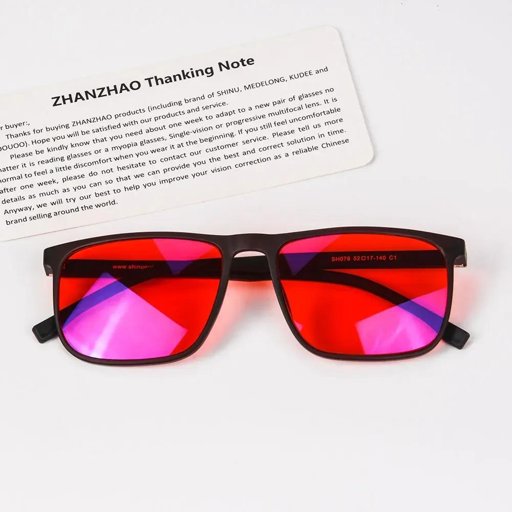 SHINU Rot-Blau-Lichtblockierende Brille zur Linderung von Schlafmigräne und zum Schutz vor Bildschirmblendung