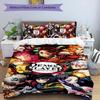 3pcs Demon Slayer characters1 pattern bedding set duvet cover set includes duvet cover &pillowcases, perfect all season bedroom decoration & gift