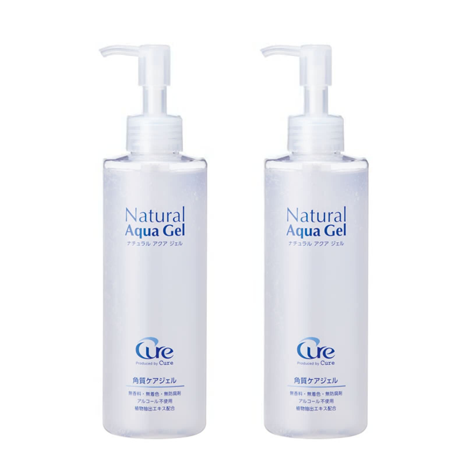 Cure Natural Aqua Gel Peeling Gel - Exfoliating Gel for Face and Body - 250g x 2 (Set of 2)