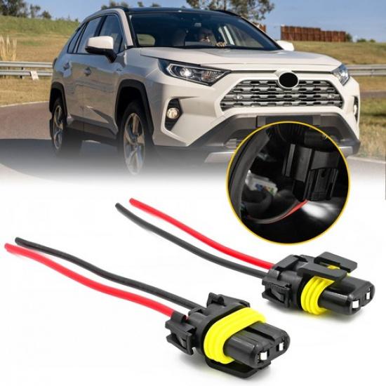 H11 H8 Socket Wiring Pigtail Harness Female Harness Male and Connector Set-2