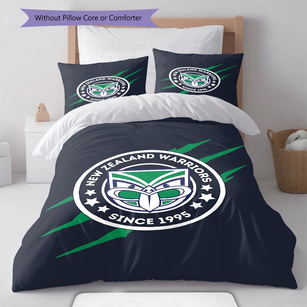 Biancheria da letto con motivo New Zealand Warriors, Set piumone Copripiumone Federa Regalo di Compleanno per la Casa (1 * copripiumino + 2 * federa, senza nucleo)
