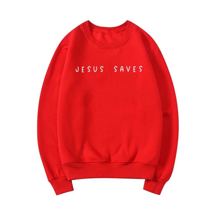 Women Christian Apparel Jesus Saves Hoodie Christian Graphic Sweatshirt Faith Top Bible Verses Pullover Crewneck Tops