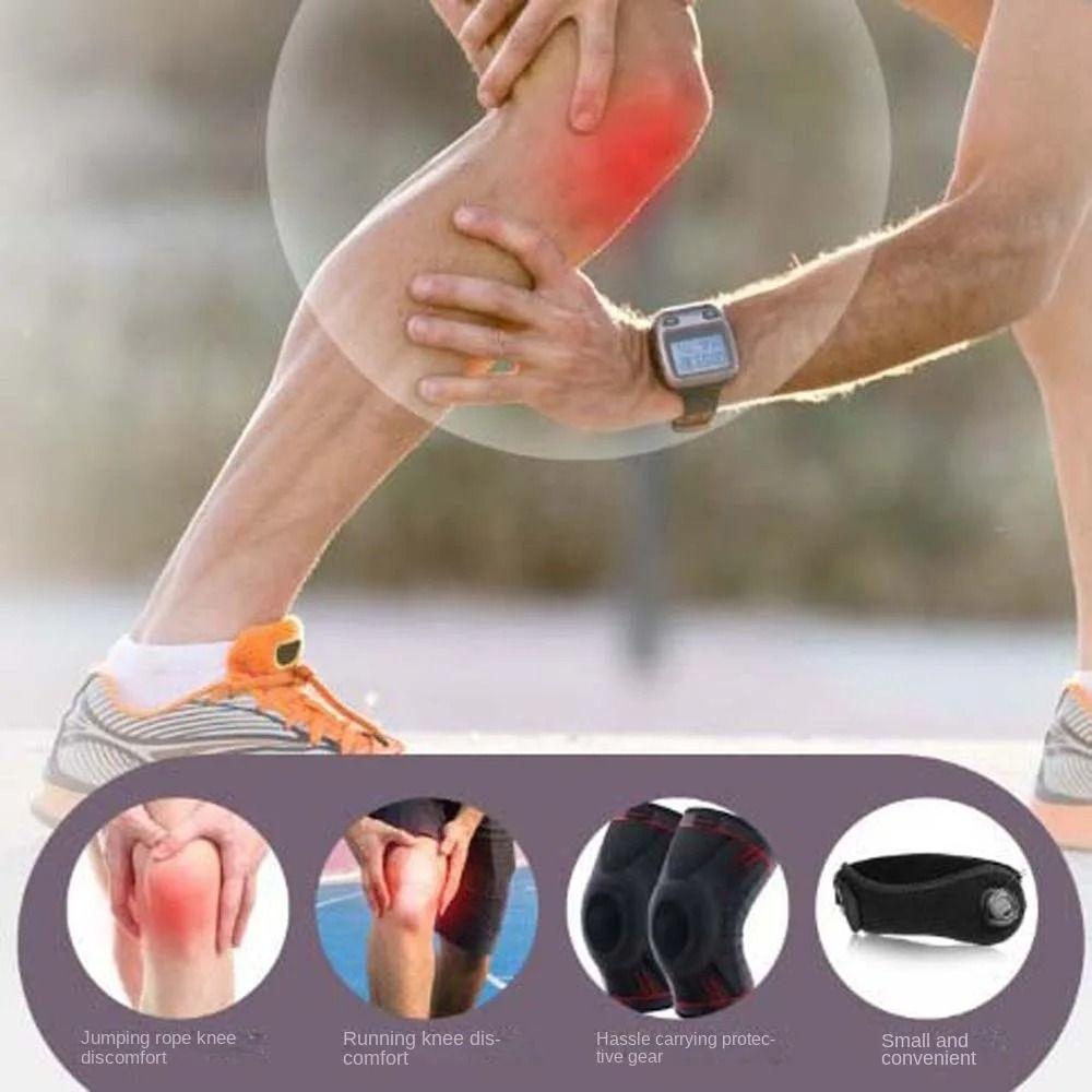 Tendon Injury Sports Knee Guard Band Adjustable Knob Patellar Strap Knee Brace  Fitness