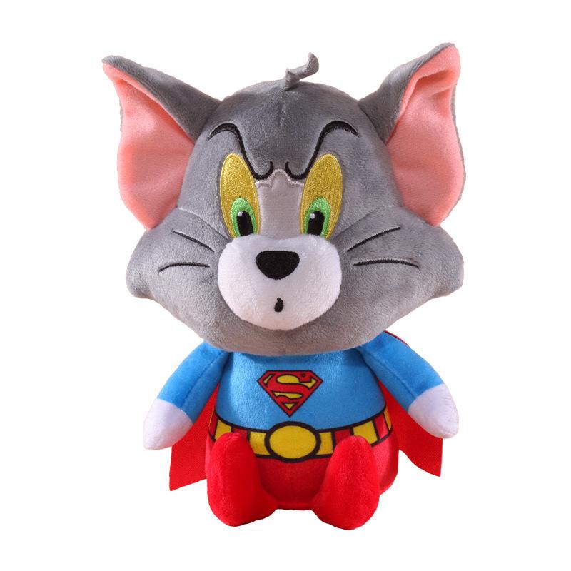 Genuine Warner Brothers Tom and Jerry Superman Tom Cat Plush Doll with Dinosaur Costume