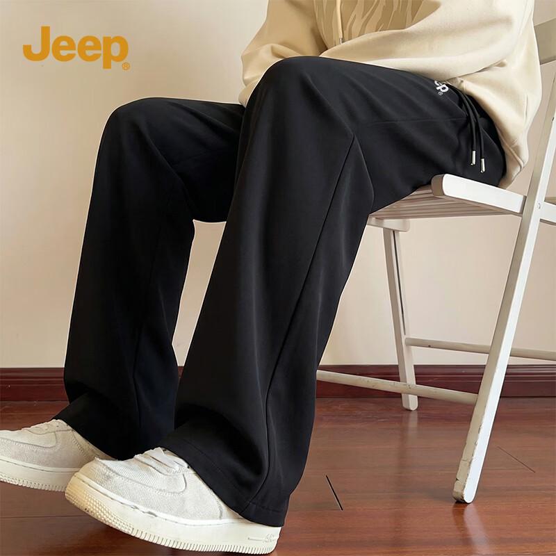 

JEEP Men s Loose Wide-Leg Moisture-Wicking Casual Pants M