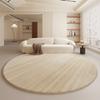 Décoration de Chambre Style Crème Tapis Rond Maison Tapis Doux Moelleux Tapis Minimalistes pour Salon Tapis de Sol Épais en Peluche à Côté du Lit