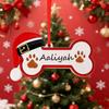 2-Pack Personalized Christmas Bone Dog Ornaments DIY Name Tag Pendants for Tree Decoration Durable Plastic Resin Gifts Suitable for Pet Lover