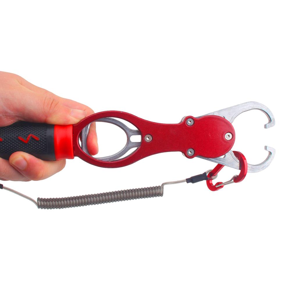 Fishing Pliers Fish Lip Gripper with Lanyard Non-Slip Handle Fish Lip Grip Tool Fish Scales Professional Fish Holder for Fishing
