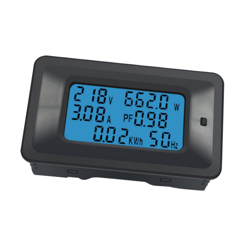 100A Digitales Spannungsmessgerät Energiezähler LCD 5KW Leistungsfaktor Energie Frequenzmessgeräte Voltmeter Amperemeter Strom Ampere