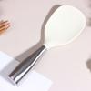 1Pc Silicone Spoon Non-Stick Cooking Spoon Stainless Steel Handle Anti-Scalding Pot Rice Spoon Durable Kitchen Gadgets