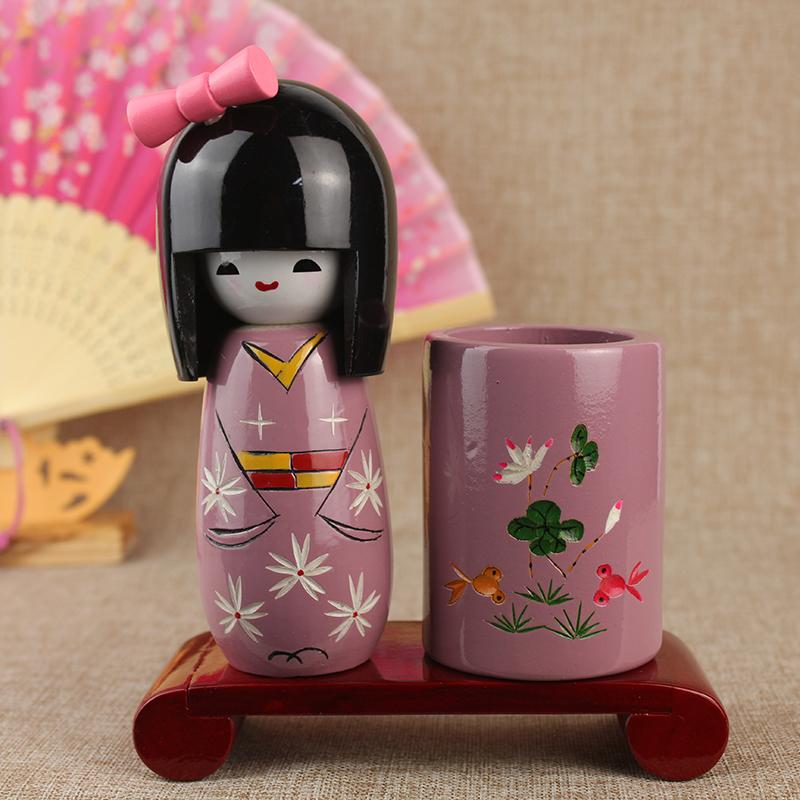 Japanese Puppet Doll Kimono Sakura Cartoon Dolls Home Decoration Cuisine Sushi Restaurant Ornament Girl Cute Desktop Gift 1/3Pcs