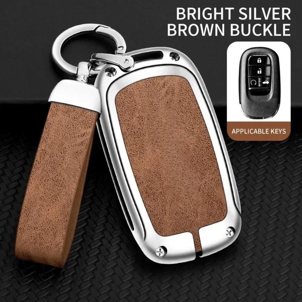Zinc Alloy Car Key Case Cover for Honda HRV Protective Keychain Key Bag Set Keyless Personality Style Interior Accessorie