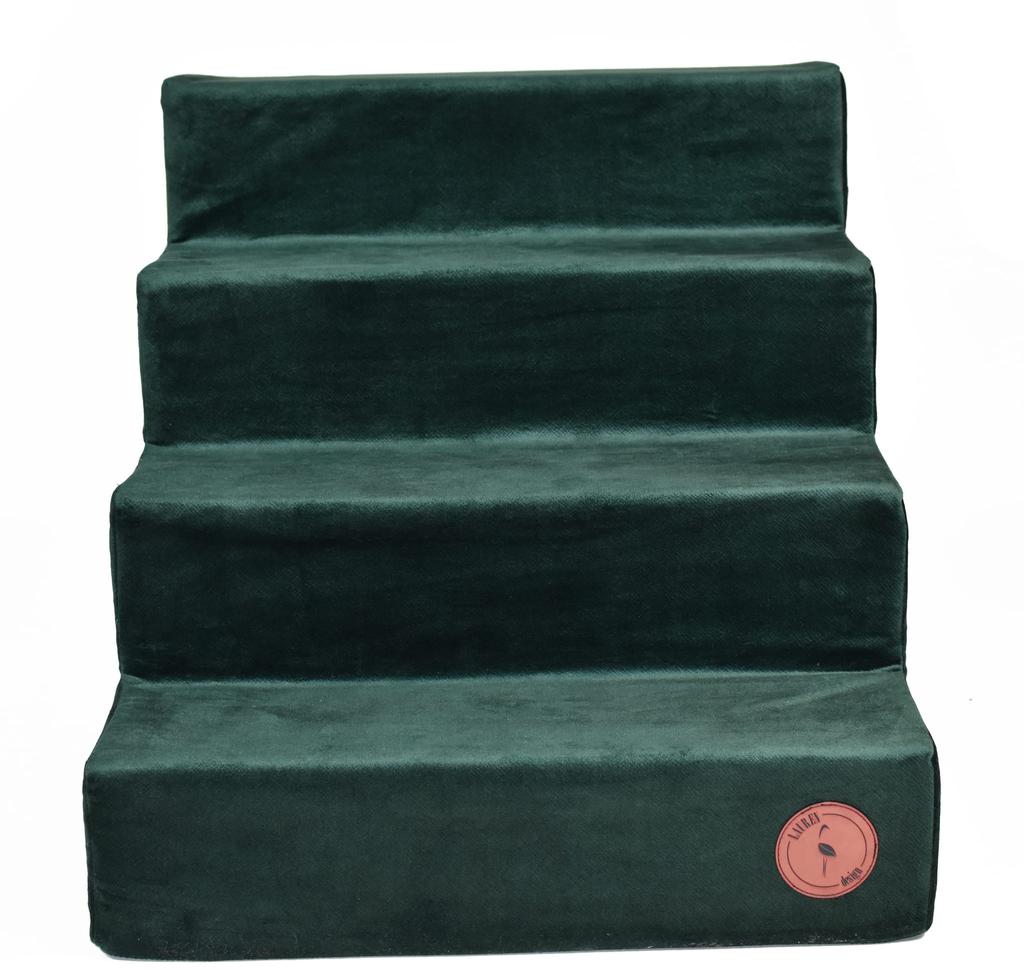 Milo Velvet Bottle Green Stairs 3 Steps