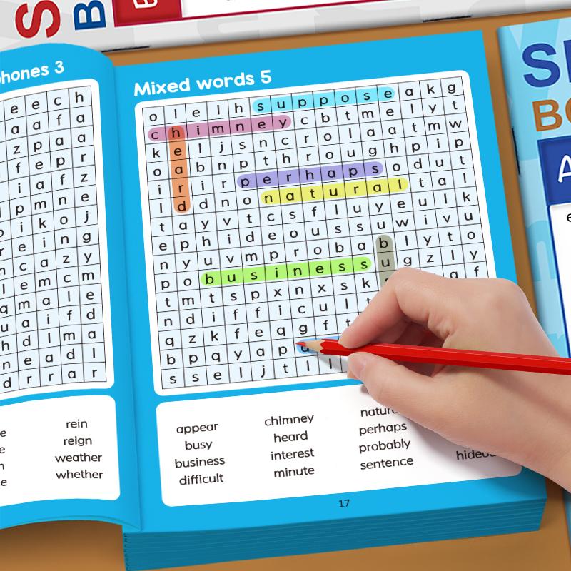 32 Pages Word Search Puzzle Book Spelling Big Book of Word Search Advanced & Elementary for Adults Students Vocabulary Builder