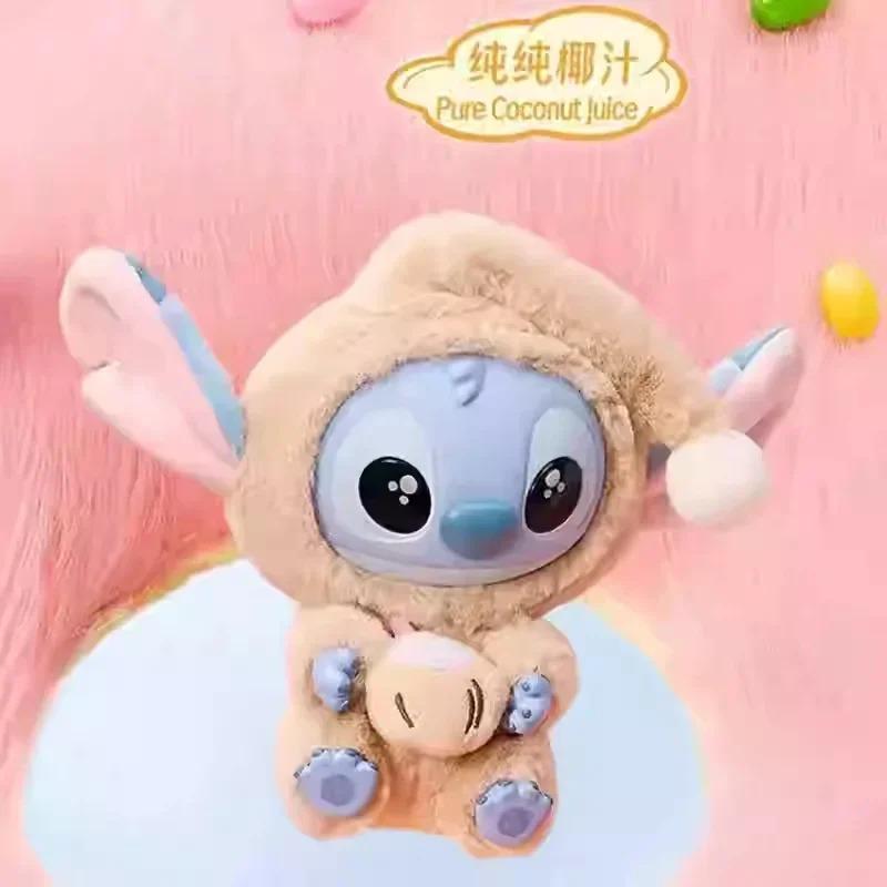 Nwe Miniso Disney Stitch Eat Some Thing Before Sleep Series Vinyl Blind Box Bag Pendant Cute Doll Mystery Box Toy Adult Gift
