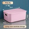 Nordic Solid Color Storage Boxes Toys Snack Clothes Socks Sundries Home Bedroom Closet Cosmetics Laundry Large Storage Basket