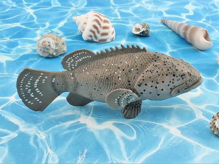 [Nekogami-yama] Grouper (Hata, Mibai) - Sea Fish, Shore, Figure, Model, Miniature, Ornament, Interior Decor, Collector's Item