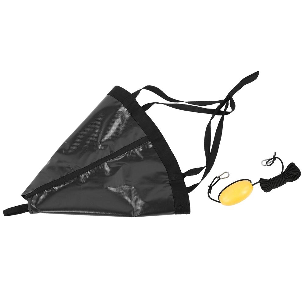 24in Portable Boat Anchor Float Set Accessory for Yacht Rubber Dinghy Kayak  Fishing Boatblack