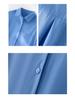 Spring 2026 Women's Versatile Long Sleeve Lapel Shirt - Front Short, Back Long, Loose Fit, Solid Color