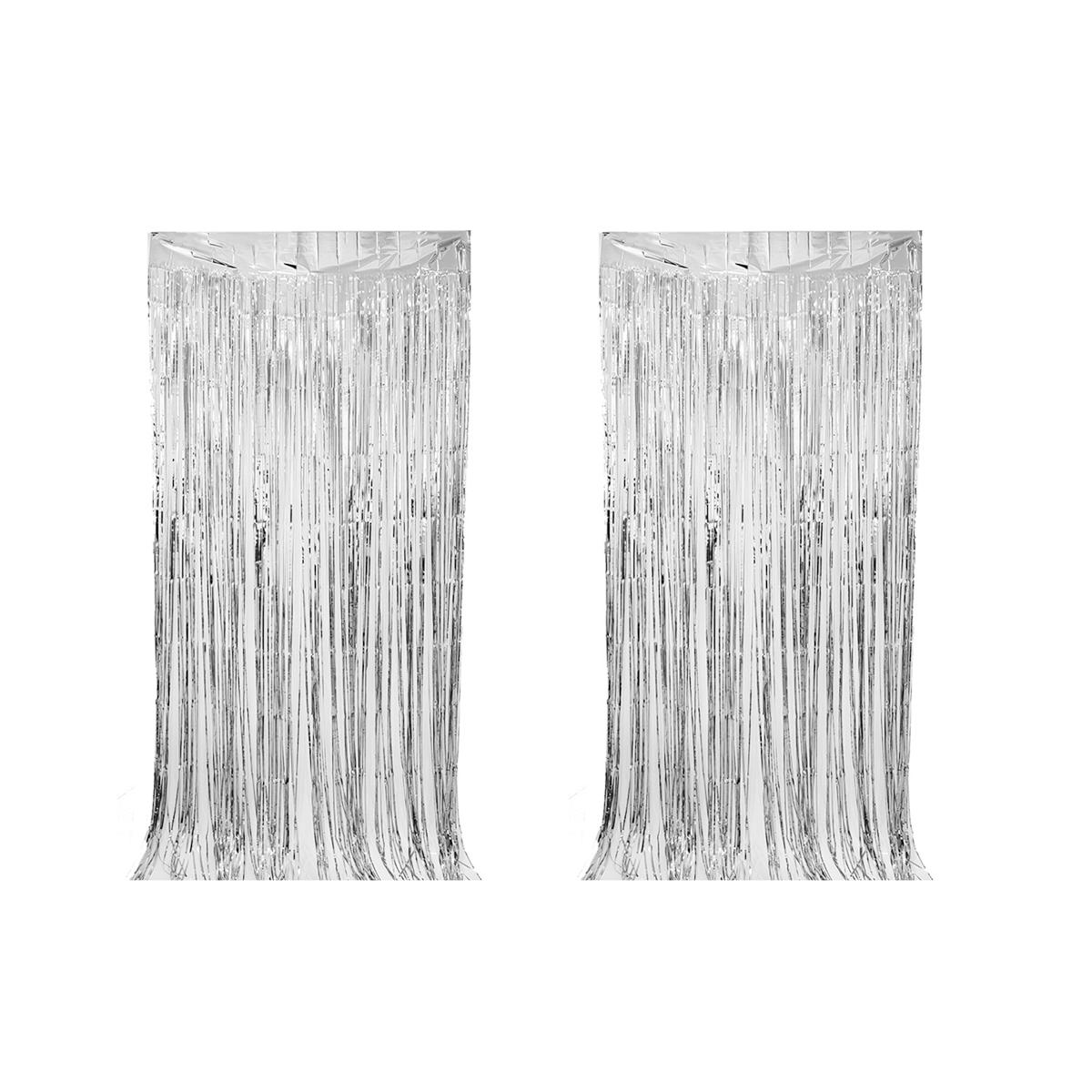 2pcs Laser Rain Curtain Scene Setting Door Curtain Tassel Curtain Decorative Tassel Curtain
