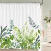 Green Plant Leaf Vines Flowers Shower Curtain Modern Nordic Minimalist Printed Polyster Home Decor Bathroom Curtain with Hooks