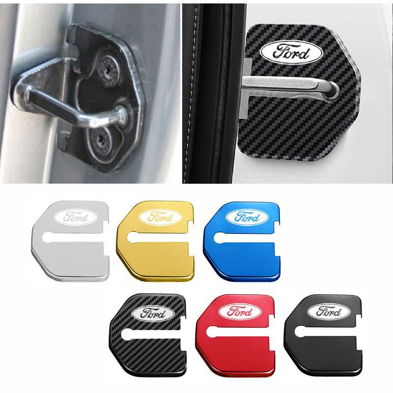 bhmcg3 4PCS Door Lock Decoration Protection Cover emblem case for Ford Fiesta EcoSport ESCORT focus 1 focus 3 focus 2 Accessories